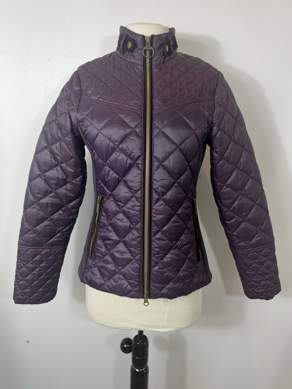 Barbour Grassmere Quilt Purple Quilted Jacket Women’s UK 10 US 6